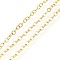 Rack Plating Brass Cable Chains, Cadmium Free & Nickel Free & Lead Free, with Spool, Unwelded, Real 18K Gold Plated, 3.5x3x0.3mm, about 32.81 Feet(10m)/Roll