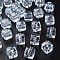 Transparent Acrylic Beads, Square, Light Cyan, 13x12.5x12.5mm, Hole: 3.5mm, about 162pcs/500g