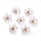 Acrylic Cabochons, Flower, Clear, 20x21x5mm