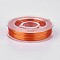 Flat Elastic Crystal String, Elastic Beading Thread, for Stretch Bracelet Making, Orange, 0.4mm, about 16.4 yards(15m)/roll