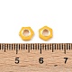 真鍮ビーズ  スター  エナメル  18KGP本金メッキ  きいろ  6x6.5x2mm  穴：3mm&nbsp;KK-H524-15G-01-3