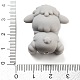 シリコンビーズ  羊  ゲインボロ  29x26x17mm  穴：2mm&nbsp;SIL-U005-02C-3