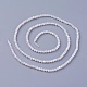 シェルビーズ連売り  多面カット  ラウンド  2~2.3mm  穴：0.4mm  約178個/連  14.7インチ（375cm）&nbsp;SSHEL-E571-38-2mm-2
