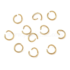 304ステンレススチールオープン丸カン  ラウンド  イオンプレーティング（ip）  18KGP本金メッキ  8x1mm  18ゲージ  内径：6mm