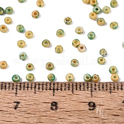 ピカソガラスシードビーズ  丸い穴  ロンデル  ライトカーキ  2~2.5x1.5~2mm  穴：0.7~0.8mm  約36000個/ポンド&nbsp;GL-N001-01A-03