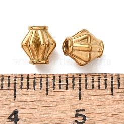 304ステンレススチールスペーサービーズ  イオンプレーティング（ip）  波型バイコン  18KGP本金メッキ  6x5.5mm  穴：1.8mm&nbsp;STAS-L318-10G-02