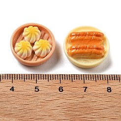 ミニ食品テーマ樹脂カボション  ミックスカラー  19x19x7~8mm&nbsp;CRES-I037-03