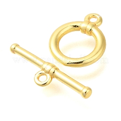 真鍮製マンテル  フラットラウンド  ゴールドカラー  リング：13x10x1.7mm  穴：1.2mm  バー：4.8x17.5x2mm  穴：1.2mm&nbsp;KK-B121-03G