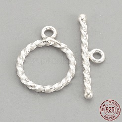 スターリングシルバー製マンテル  スタンプ925個付き  リング  銀  16x12x1.5mm  穴：1.5mm&nbsp;STER-S002-62