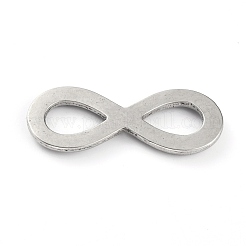 変色しない304ステンレススチールリンクコネクター  無限大  ステンレス鋼色  15x36x2mm  穴：11x8mm&nbsp;STAS-B005-07P