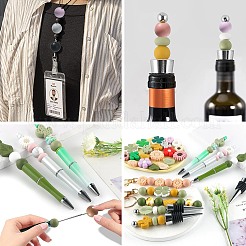 食品グレードの環境に優しいシリコーンビーズ  ラウンド  ミックスカラー  14.5~15mm  穴：2~2.2mm  11色  合計：100ピース/バッグ&nbsp;SIL-CJ0001-10