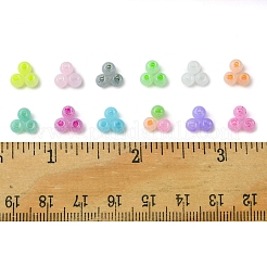 576個12色ガラスシードビーズ  模造キャットアイ  ロンデル  ミックスカラー  4x3.3mm  穴：1.4mm  約48PCS /カラー&nbsp;SEED-FS0001-25
