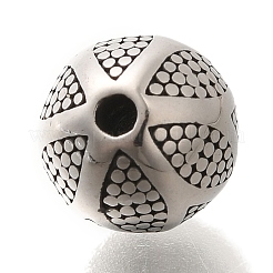 304ステンレススチールビーズ  ラウンド  アンティークシルバー  10mm  穴：1.8mm&nbsp;STAS-G350-04AS