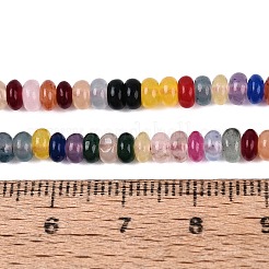 染め加工天然石ホワイトジェイドビーズ連売り  ロンデル  ミックスカラー  4~5x2~3mm  穴：0.8mm  約142~150個/連  14.57~14.96''（37~38センチメートル）&nbsp;G-T139-57A-12
