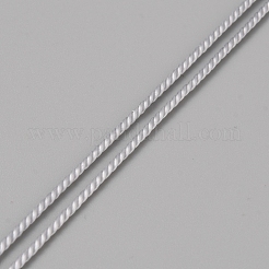 3プライナイロンミラノコード  編み込みブレスレットやネックレス作りのための撚り紐  ライトグレー  1.5mm  約25.15ヤード（23m）/ロール&nbsp;OCOR-WH0092-14A-05