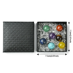 天然および合成宝石の癒しの丸い装飾品  レイキエネルギーストーンのディスプレイ装飾  1~16x1~16x1~4mm&nbsp;AJEW-FS0001-13B