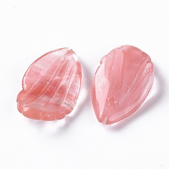 チェリークォーツガラスペンダント  花びら  21x11x4mm  穴：0.8mm&nbsp;G-F697-C04