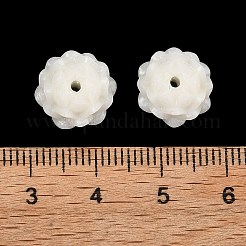 合成サンゴ刻まれたビーズ  花  ゴーストホワイト  12.5x7mm  穴：1.5mm&nbsp;CORA-C004-02