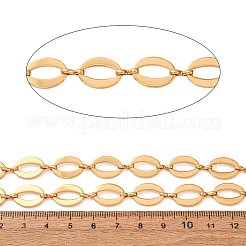 304ステンレススチール楕円リンクチェーン  溶接されていない  スプールで  ゴールドカラー  10x3mm&nbsp;SA-CBAE0F2-05G