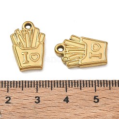 304ステンレスペンダント  チップチャーム  イオンプレーティング（ip）  18KGP本金メッキ  19x12x2.8mm  穴：2mm&nbsp;SA-CBAAC28-24G