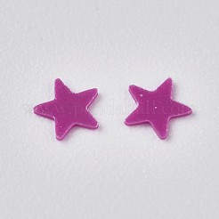 オーナメントアクセサリープラスチック製スパンコール/スパンコールビーズ  穴なし/ドリルなしビーズ  スター  マゼンタ  3x3x0.3mm  約264705個/ポンド&nbsp;PVC-F002-B07
