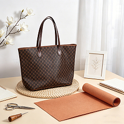 バッグや財布用の混合レザー手工芸ライナーロール  長方形  砂茶色  1500x350x0.6mm&nbsp;AJEW-WH0643-143B