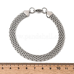 201ステンレススチール製リンクチェーンブレスレット（女性用・男性用）  ステンレス鋼色  7.95インチ（20.2cm）  8 mm幅&nbsp;STAS-T077-20P-02