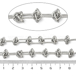 304ステンレスノットリンクチェーン  溶接されていない  ステンレス鋼色  12.5x6.5x1.5mm  2m / pc&nbsp;CHS-B012-06P