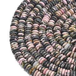 つや消し天然ロードナイト ビーズ 連売り  ロンデル  6x2mm  穴：1mm  約150~160個/連  14.57~14.96''（37~38センチメートル）&nbsp;G-K389-C42-01