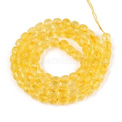 K9ガラスビーズ連売り  天然石風  キューブ  多面カット  ゴールド  5~5.5x5~5.5x5~5.5mm  穴：0.6~0.8mm  約71~72個/連  14.96~15.16インチ（38~38.5cm）&nbsp;GLAA-N014-5x5mm-02