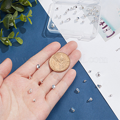 真鍮ビーズ40種類2個  ツイストビーズ  銀  3~5x3~4x3~4mm  穴：1.2~1.8mm  20個/スタイル&nbsp;KK-NB0003-47S