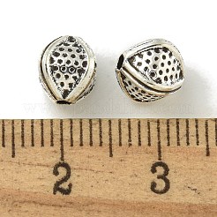 チベット風合金ビーズ  カドミウムフリー＆鉛フリー  菱形  7.5x8.5x8.5mm  穴：1.4mm&nbsp;FIND-U015-01AS