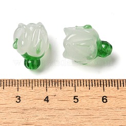 手作りランプワークビーズ  花  甘露  16x14~15mm  穴：1.2mm&nbsp;LAMP-B025-02A-01