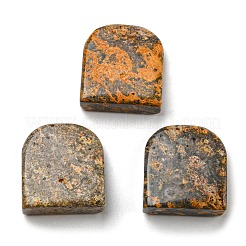 天然ヒョウ肌ジャスパーペンダント  スクエアチャーム  24~24.5x22~22.5x8~9mm  穴：1.5mm&nbsp;G-M405-10-04