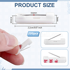 粘着プラスチックバックバーピンブローチ金具200個  鉄のピン付き  長方形  古いレース  22x5x4.5mm  ピン：0.6mm&nbsp;FIND-PH0038-33