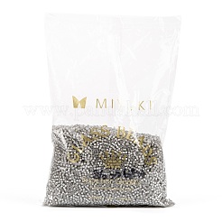 MIYUKIラウンドロカイユビーズ  日本製シードビーズ  （rr2268)ファンシーライニングムーンストーン  8/0  3mm  穴：1mm  約19000~20500個/ポンド&nbsp;SEED-G008-RR2268