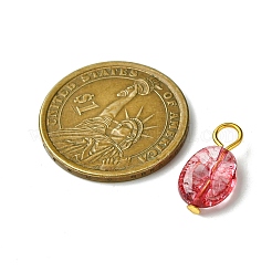 天然石のクォーツペンダント  本物の24K金メッキ304ステンレススチール製金具付き  ナゲット  16.5~17x7~10x5.5~8.5mm  穴：3.5mm&nbsp;PALLOY-JF01040
