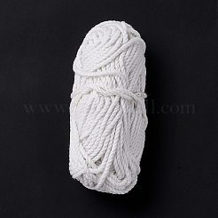 3プライのポリエステル夜光糸  暗闇で光る糸  編み物＆かぎ針編み用  ホワイト  1/8インチ（3mm）  約27.34ヤード（25m）/バンドル&nbsp;LS-OCOR-C003-01A