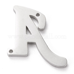変色しにくい304ステンレススチールリンクコネクター  頭文字  文字.a  A：17x16x1.5mm  穴：0.9mm&nbsp;X-STAS-J027-01A