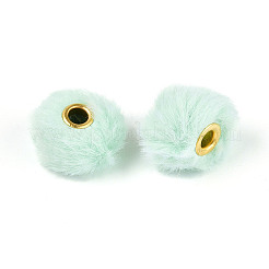 ウサギの毛の模造品 ヨーロッパのビーズ  大穴ビーズ  ロンデル  アクアマリン  19.5~20x12mm  穴：4mm&nbsp;FIND-WH0126-574A-13