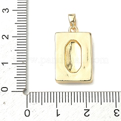 真鍮チャーム  アクリルと  聖母マリアのチャームが付いた長方形  18KGP本金メッキ  13x3x20.5mm  穴：2.8x5mm&nbsp;KK-H254-03G