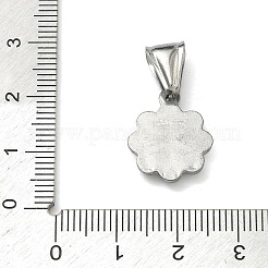 クリスマス 304 ステンレス ペンダント  クリスマスツリーとスノーフレークのチャームが付いた花  ステンレス鋼色  17x14.5x3mm  穴：4x9mm&nbsp;STAS-D225-07P