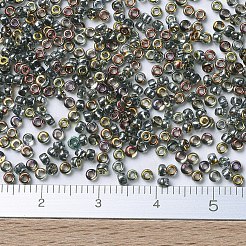 MIYUKIラウンドロカイユビーズ  日本製シードビーズ  11/0  （rr4551)クリスタル/エリア（vm）  2x1.3mm  穴：0.8mm  約50000個/ポンド&nbsp;SEED-G007-RR4551