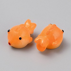 樹脂製金魚飾り  置物家の装飾  オレンジ  19.5x13.5x13.5mm&nbsp;DJEW-WH0001-48