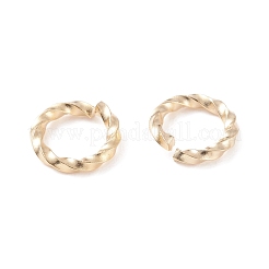 304ステンレススチールオープン丸カン  ツイストラウンド  24KGP本金メッキ  18ゲージ  6x1mm  内径：4mm&nbsp;STAS-F191-12G-A