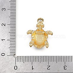 合金エナメルチャーム  ラインストーン付き  ウミガメチャーム  ゴールドカラー  21.5x16x5.5mm  穴：2mm&nbsp;FIND-F013-01G