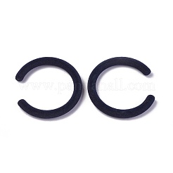 フロッキーアクリルビーズ  文字cの形  プルシアンブルー  56x53.8x6.7mm  穴：1.4mm  内径：43.7mm&nbsp;LS-X-OACR-L010-C-14