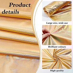DIY クラフト用のポリエステル スパンデックス生地  服飾材料  ゴールド  1000x1500x0.5mm&nbsp;DIY-WH0671-074B