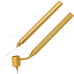 アルミ傾斜細線ペイントペン  ゴールドカラー  203x24x12mm  穴：0.5mm&nbsp;AJEW-WH20054-211G-01