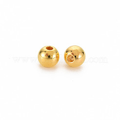ABSプラスチックビーズ  ラウンド  黄金メッキ  8x7.5mm  穴：1.8mm  約680個/200g&nbsp;LS-SACR-S276-01B-G